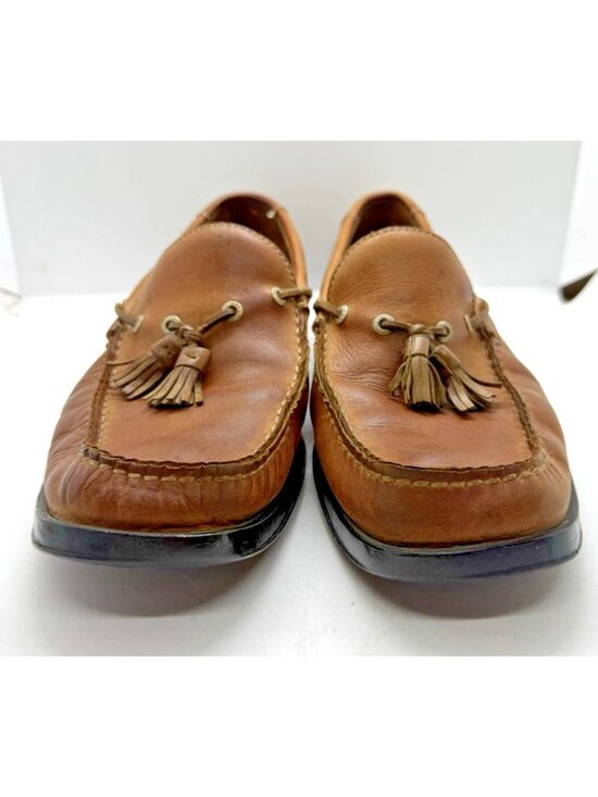 Tommy Bahama Men\'s Brown Leather Tassel Loafers Casual Slip on Shoes Size 11.5M main image 4